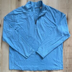 Tommy Bahama Blue Striped Quarter Zip XL